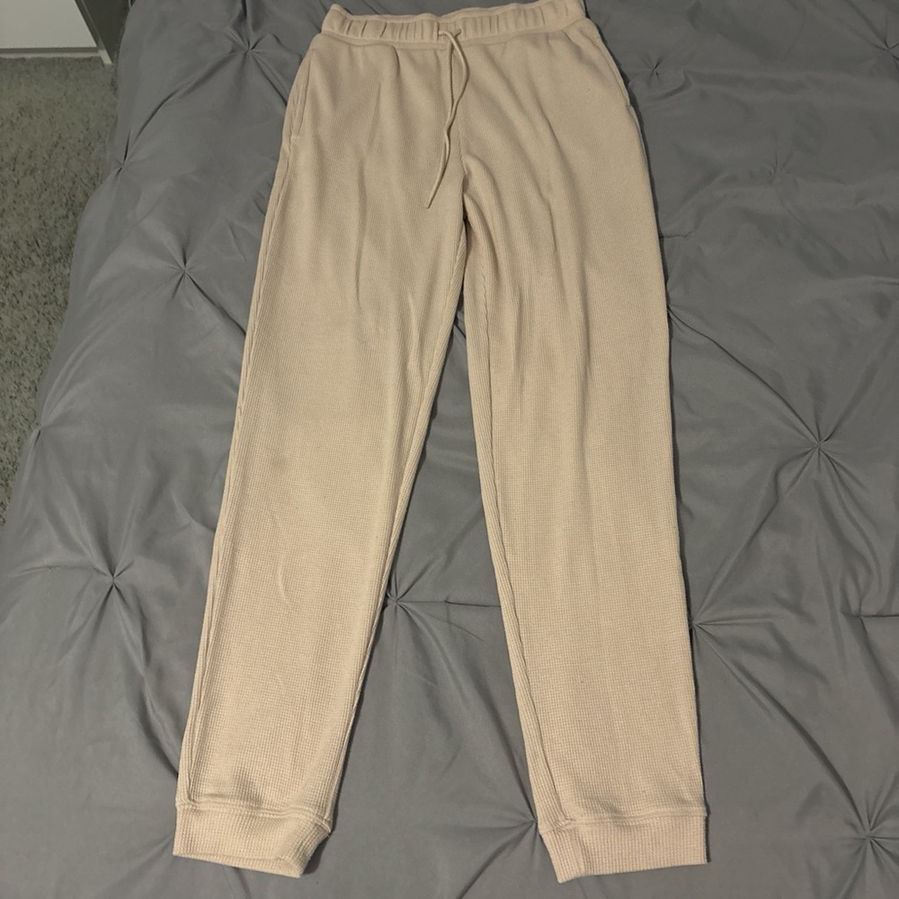 PINK Victoria's Secret Women's Beige Pajama Pants